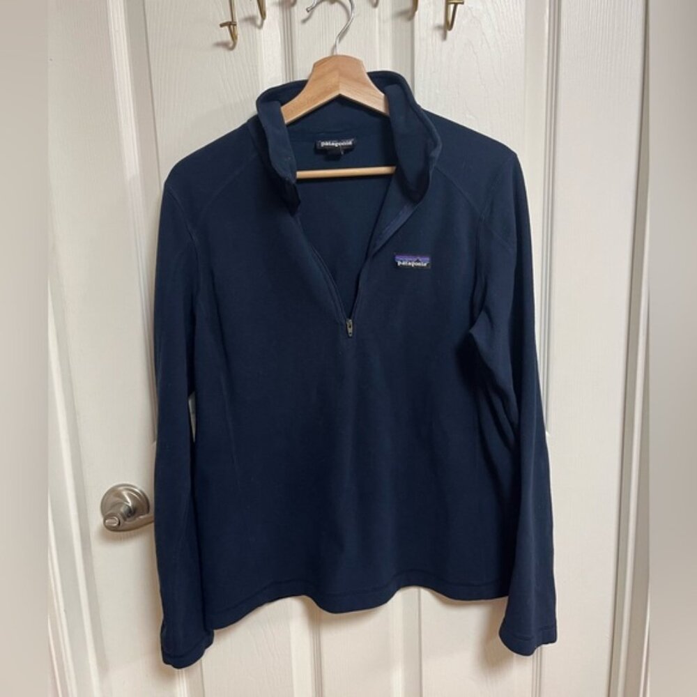 Patagonia Navy Blue Pullover 1/4 Zip Sweater Fleece